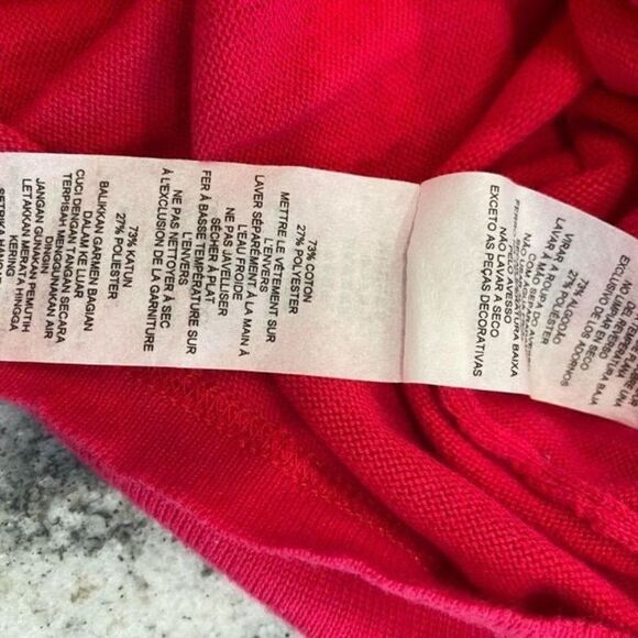 AX Armani Exchange XS Extra Small Pink Sweater Sequin Logo & 3/4 Sleevees - Picture 9 of 10